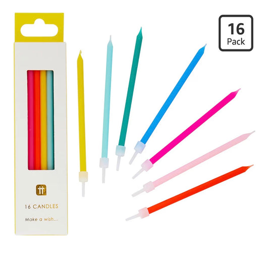 Tall Rainbow Birthday Candles