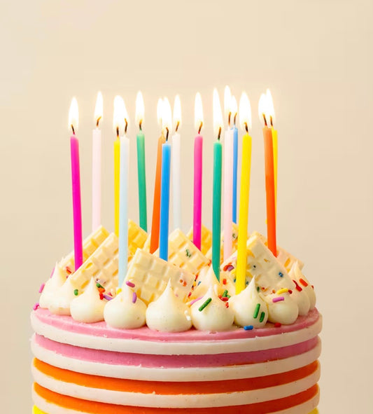Tall Rainbow Birthday Candles