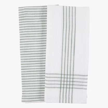 Monaco Kitchen Towels, Mineral Green