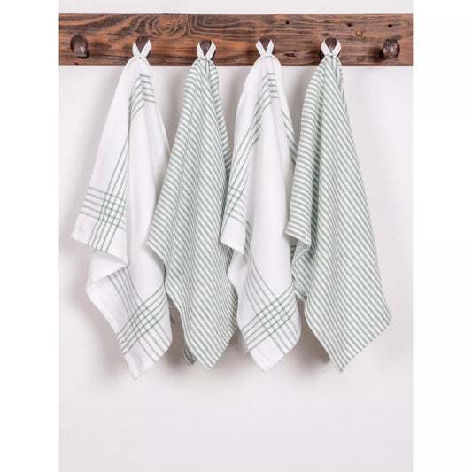Monaco Kitchen Towels, Mineral Green