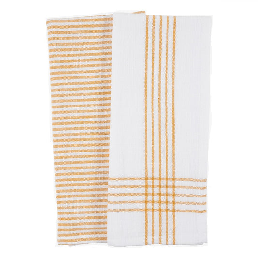 Monaco Washed Dish Towels, Ochre