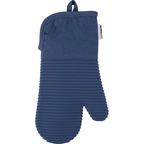 13" Silicone Grip Oven Mitt, Navy