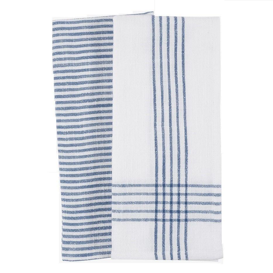 Monaco Washed Dish Towels, Dutch Blue