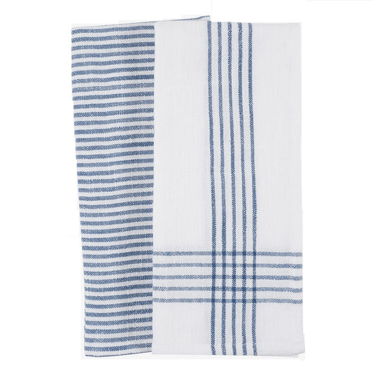 Monaco Washed Dish Towels, Dutch Blue