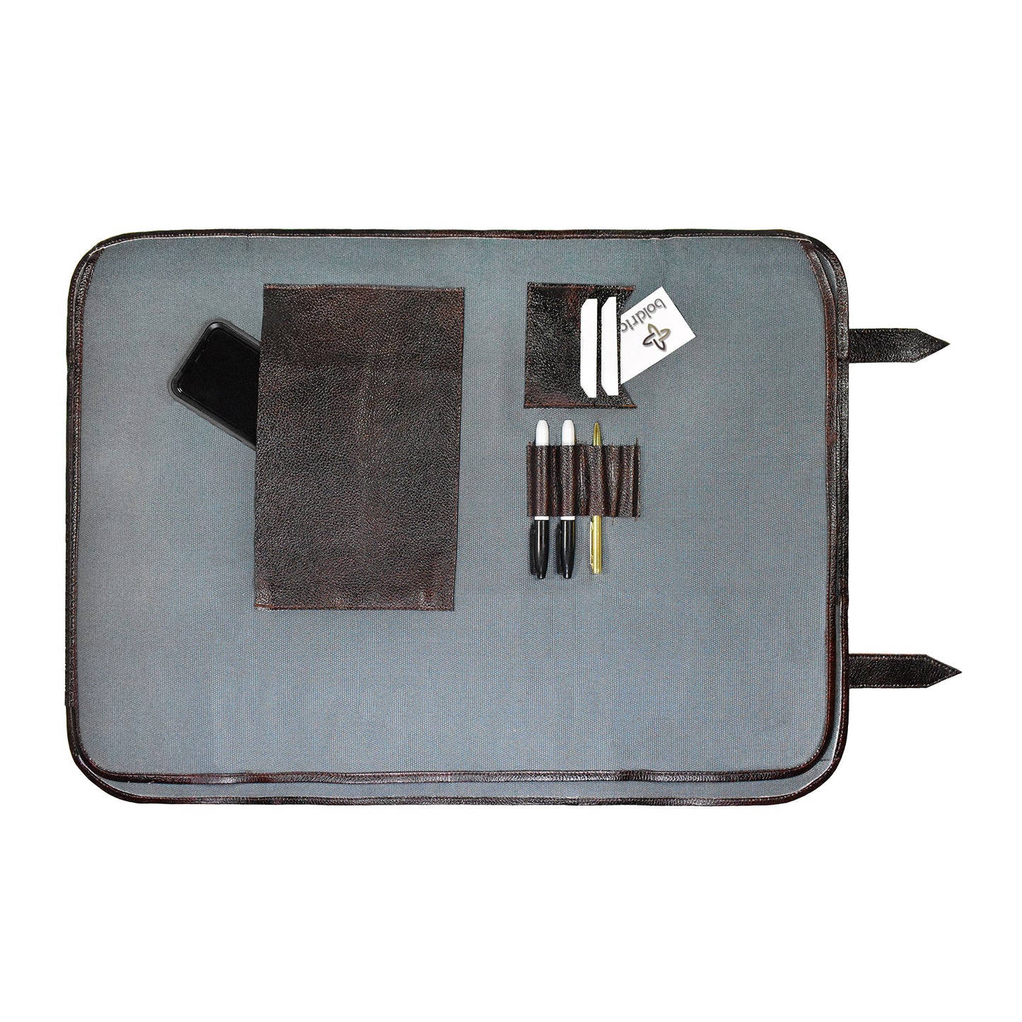 17 Pocket Canvas Knife Roll Abalone