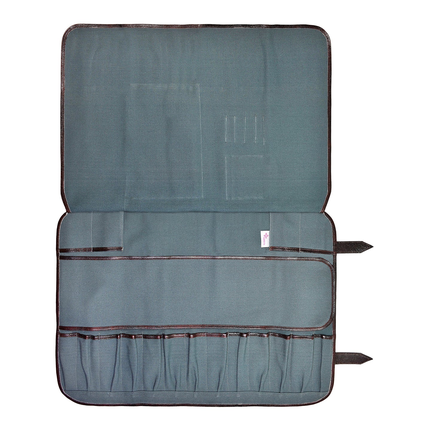 17 Pocket Canvas Knife Roll Abalone
