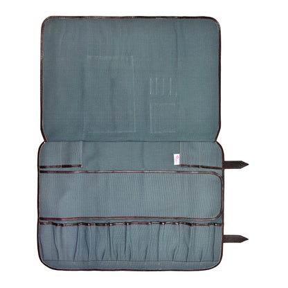 17 Pocket Canvas Knife Roll Abalone