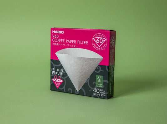 V60 #3 Paper Filter 40ct, White