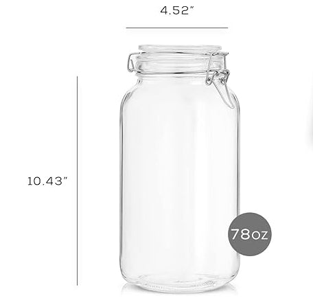 78oz Glass Clip Top Storage Jar