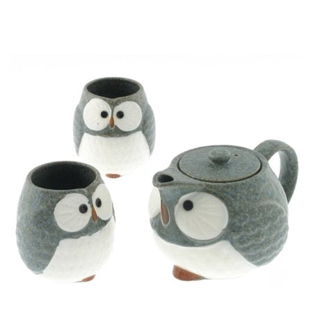 Blue Owl Tea Set