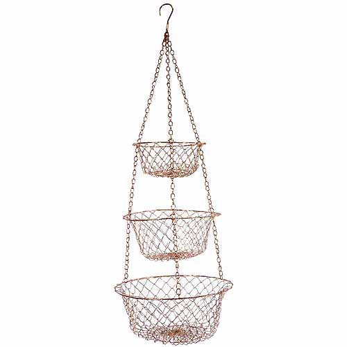 Copper Hanging Fruit Basket