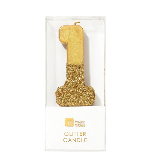 Number 1 Gold Candle
