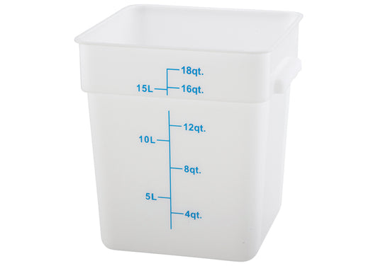 18 Qt Sq. Storage Container White