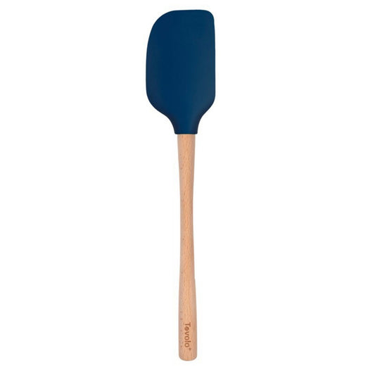 Navy Flex Wood Hndl Spatula