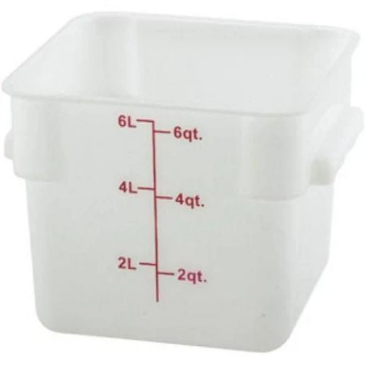 6 QT Sq. Storage Bin White