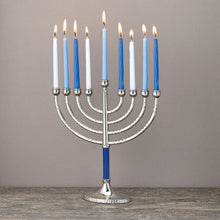 Cargar imagen en el visor de la galería, Classic Menorah Blue Accents
