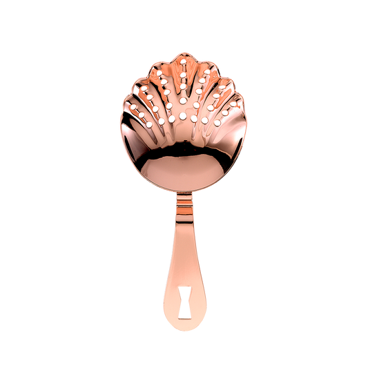 Scalloped Julep Strainer Copper