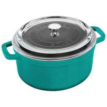 Load image into Gallery viewer, Turquoise Cocotte W/ Glass Lid

