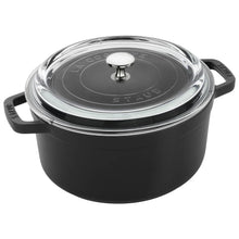 Cargar imagen en el visor de la galería, Staub 4 Qt Cocotte w/ Lid Black
