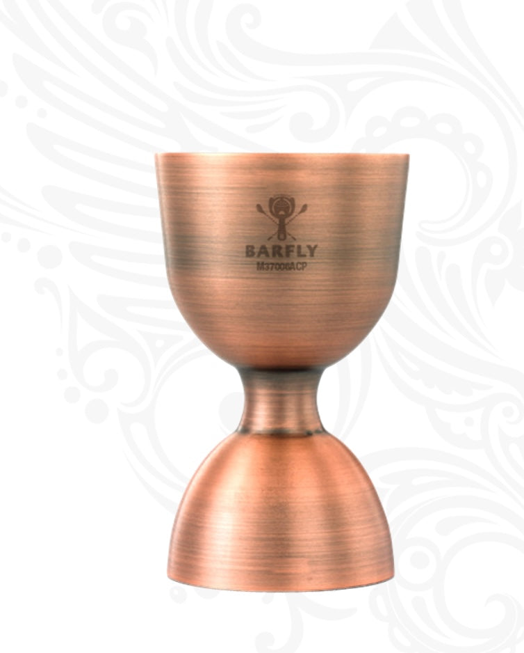 Straight Rim Antique Copper Jigger