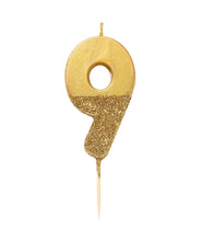 Cargar imagen en el visor de la galería, Number 9 Gold Candle
