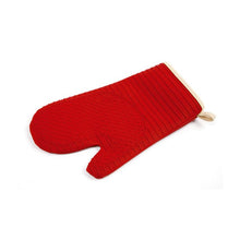 Load image into Gallery viewer, Red Silicone /Fabric Oven Glove
