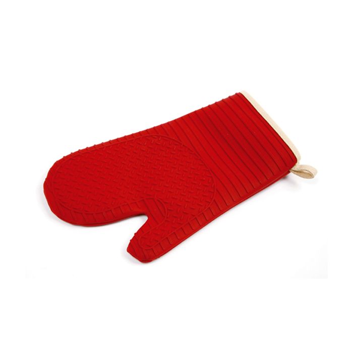 Red Silicone /Fabric Oven Glove