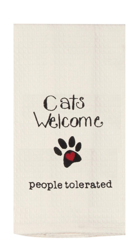 Cats Welcome Waffel Towel