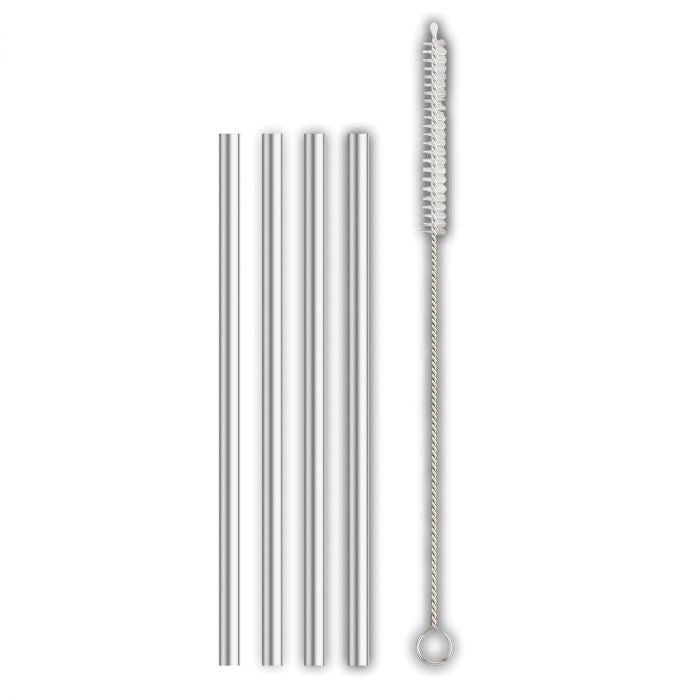 SS Cocktail Straws Set/4