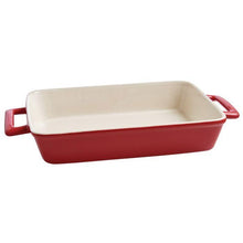 Load image into Gallery viewer, Red Ceramic Lasagna Pan
