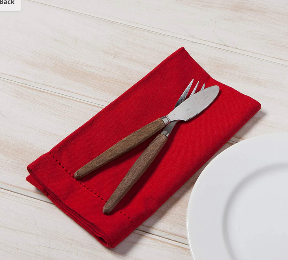 Hemstitch Chili Napkin