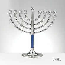 Cargar imagen en el visor de la galería, Classic Menorah Blue Accents
