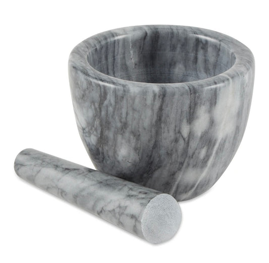 Grey Marble Mortar & Pestle