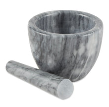 Load image into Gallery viewer, Grey Marble Mortar &amp; Pestle
