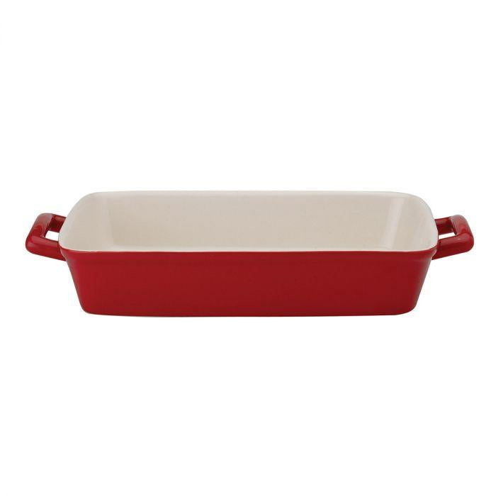 Red Ceramic Lasagna Pan