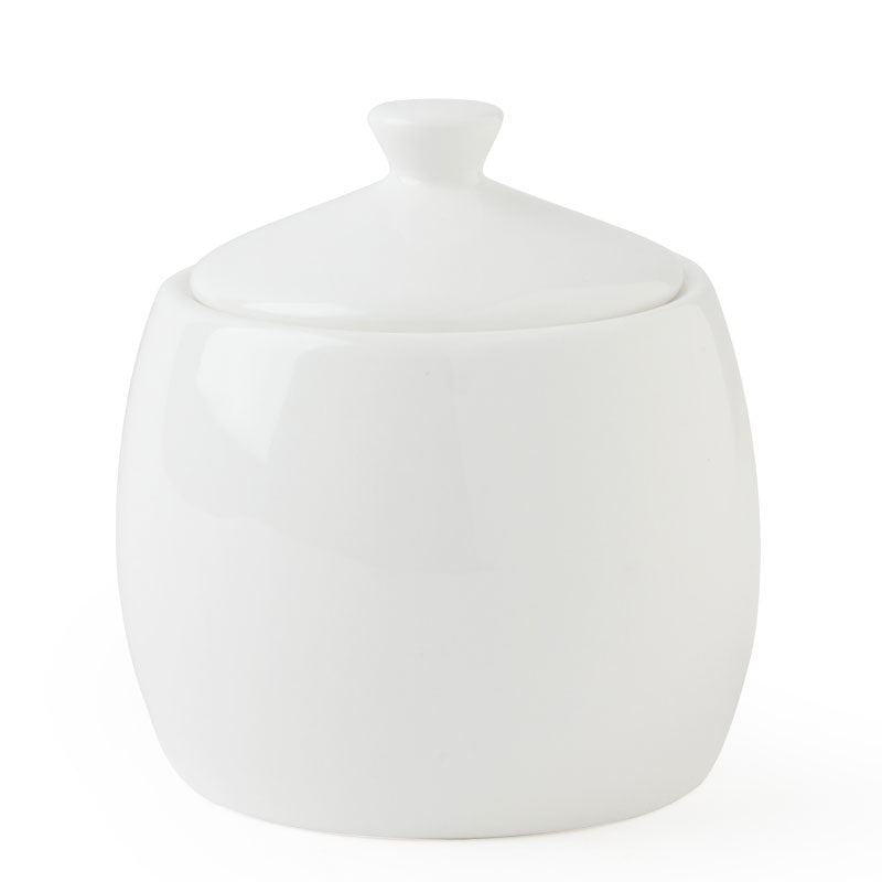 Sugar Bowl with Lid White