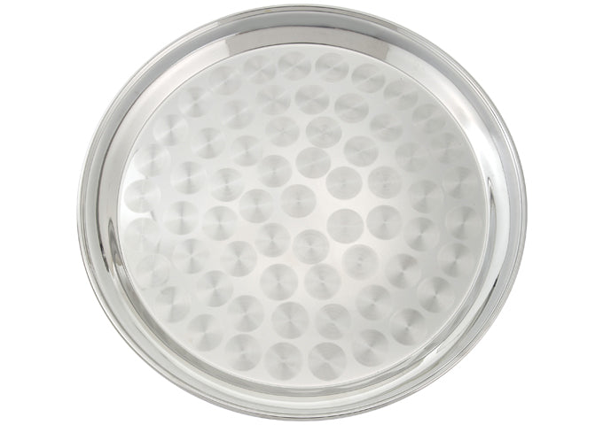 Polished SS Round Serving Tray 14”