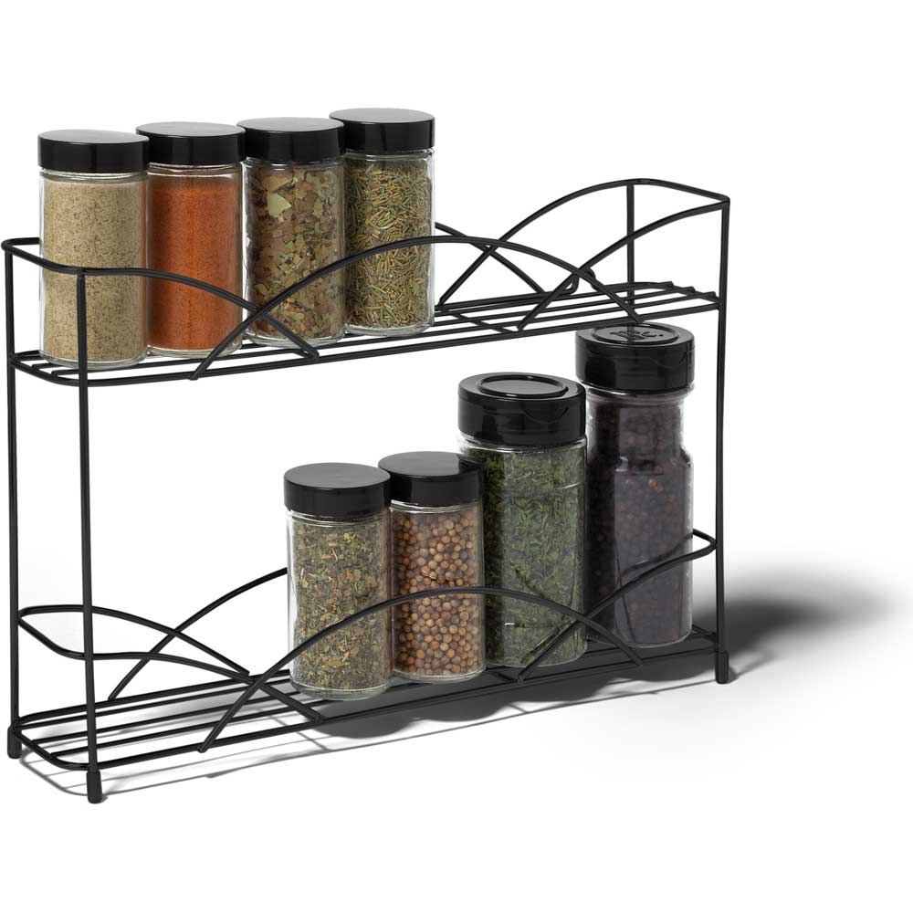 2-Tier Spice Rack Black