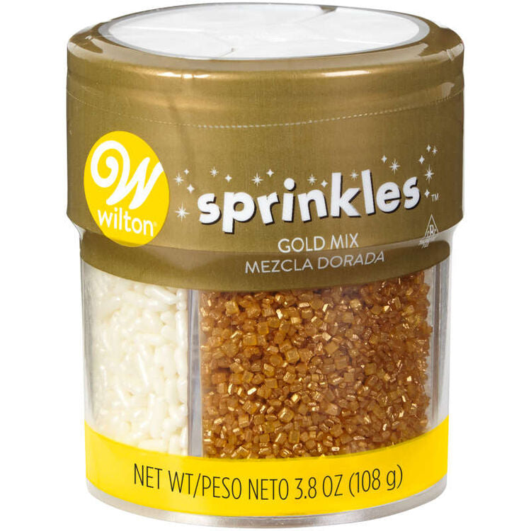 White/ Gold Sprinkle Mix 4 Cell