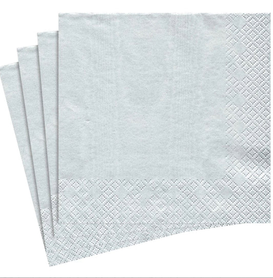 Moire Platinum Dinner Napkin