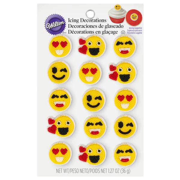 Emoji Icing Decorations 15ct
