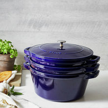 Load image into Gallery viewer, Staub Stackable 4 Pc Set Dark Blue
