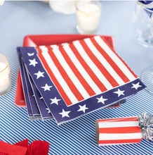 Cargar imagen en el visor de la galería, Red, White,Blue Cocktail Napkin
