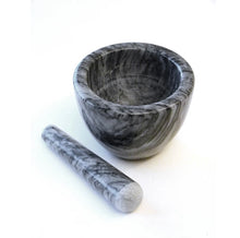 Load image into Gallery viewer, Grey Marble Mortar &amp; Pestle
