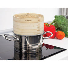 Load image into Gallery viewer, Bamboo Steamer 10&quot; 3pc
