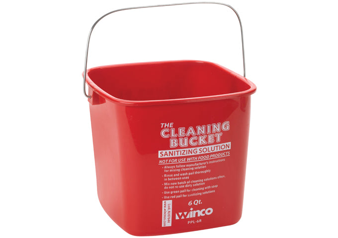 6 QT Cleaning Bucket Red