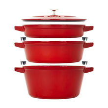 Load image into Gallery viewer, Staub Stackable 4 Pc Set Cherry
