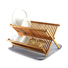 Cargar imagen en el visor de la galería, Bamboo Folding Dishrack
