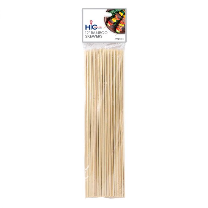 12" Bamboo Skewers HIC