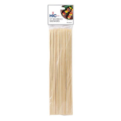 12" Bamboo Skewers HIC